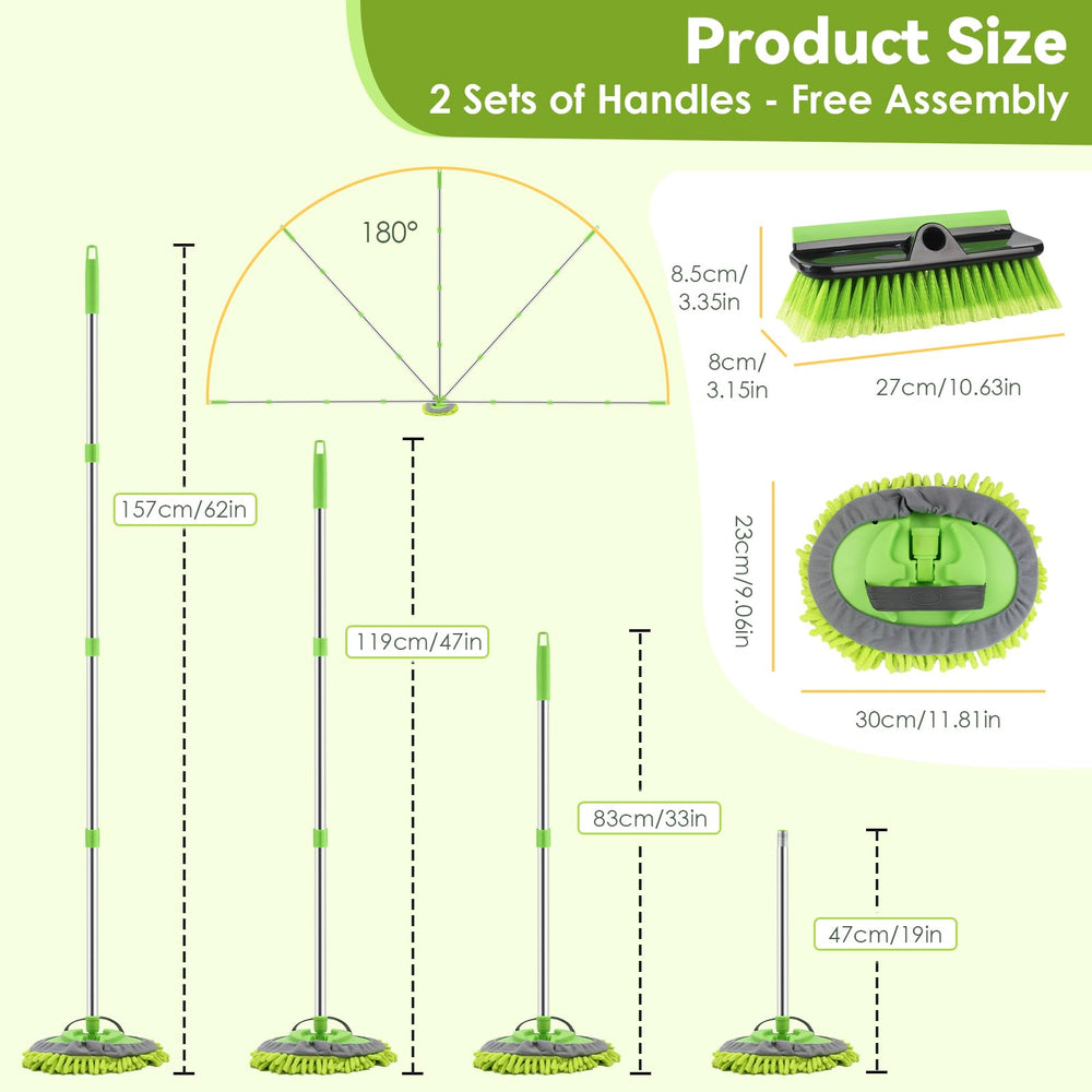 YUJOIBAN car wash wand works wet or dry for flexible cleaning