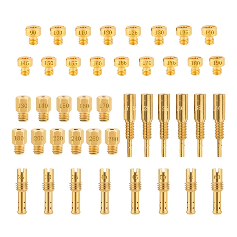YUKIIATIF main jet range for Mikuni carbs enables precise tuning.
