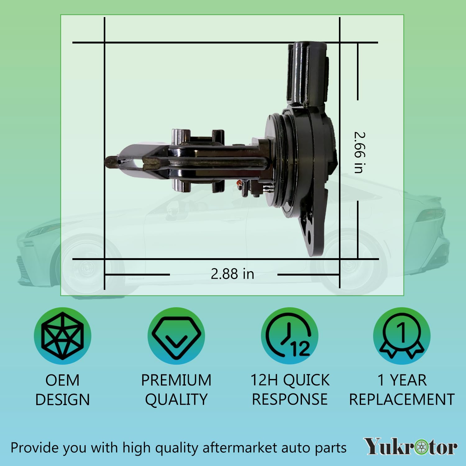 Yukrotor MAF sensor packaging protects components during shipping.