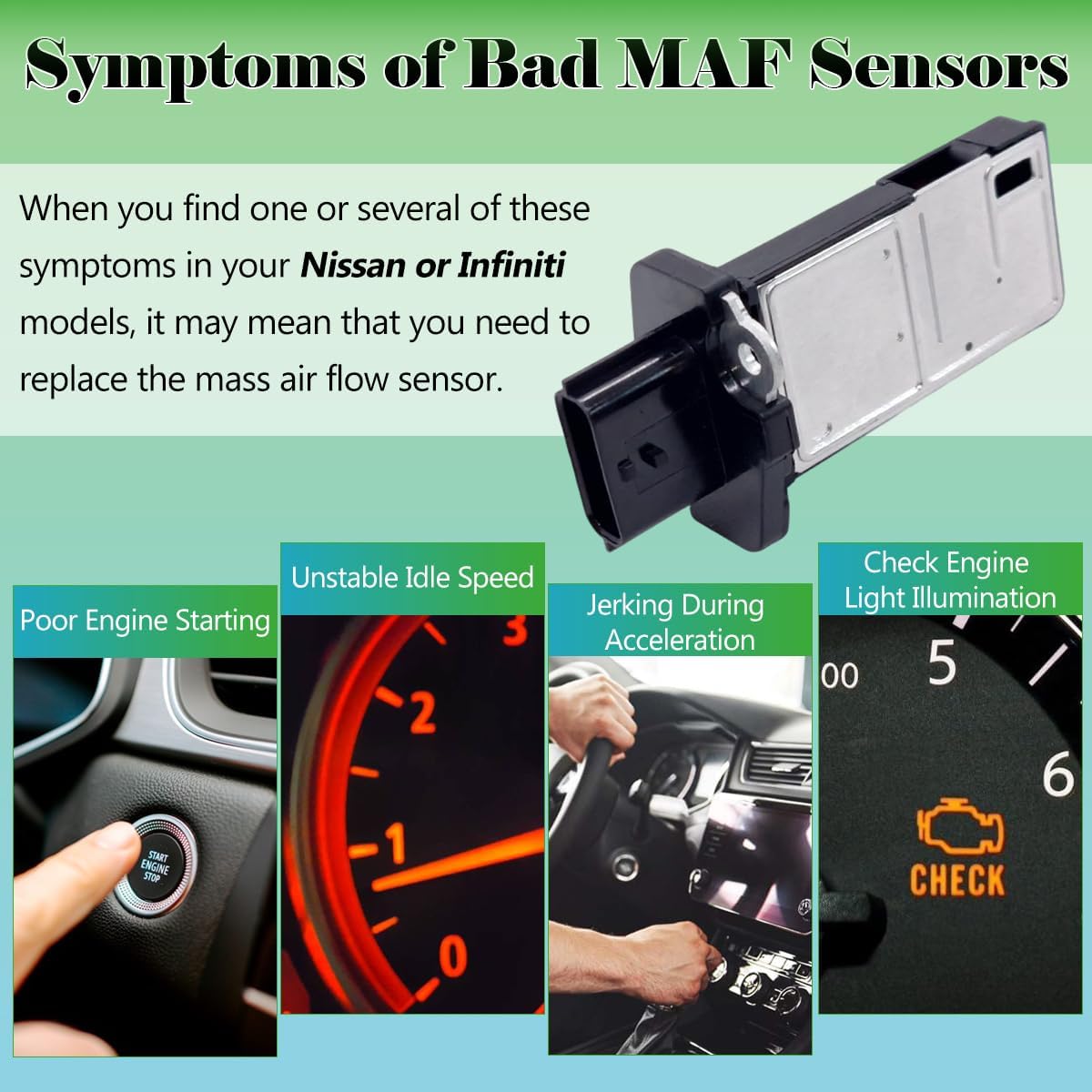 Yukrotor MAF sensor compatibility label confirms correct fit
