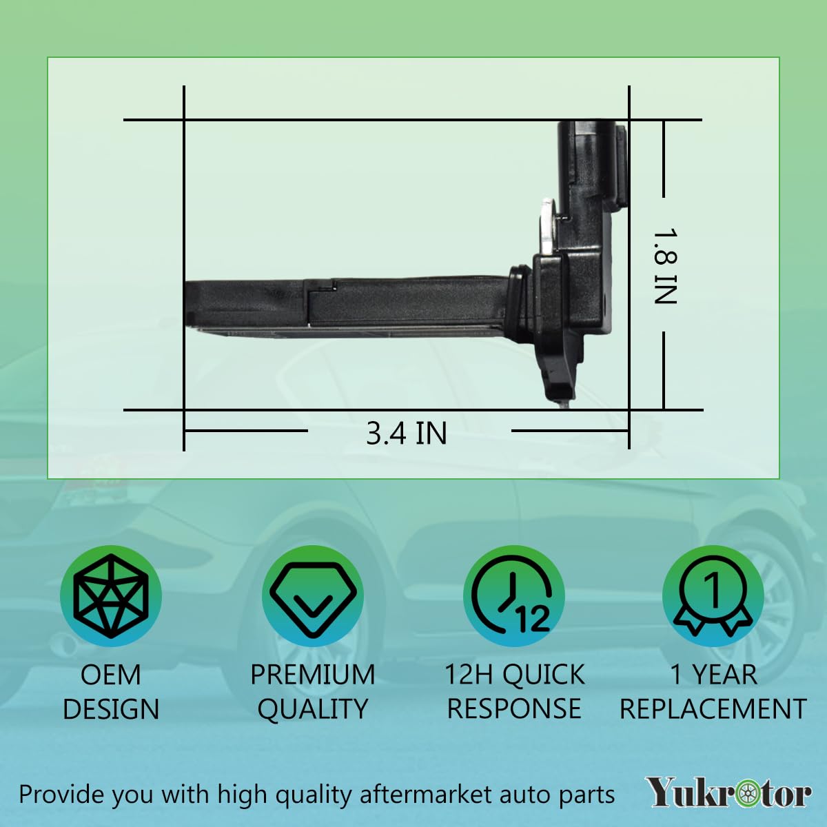 Yukrotor MAF sensor wire connector supports secure electrical link