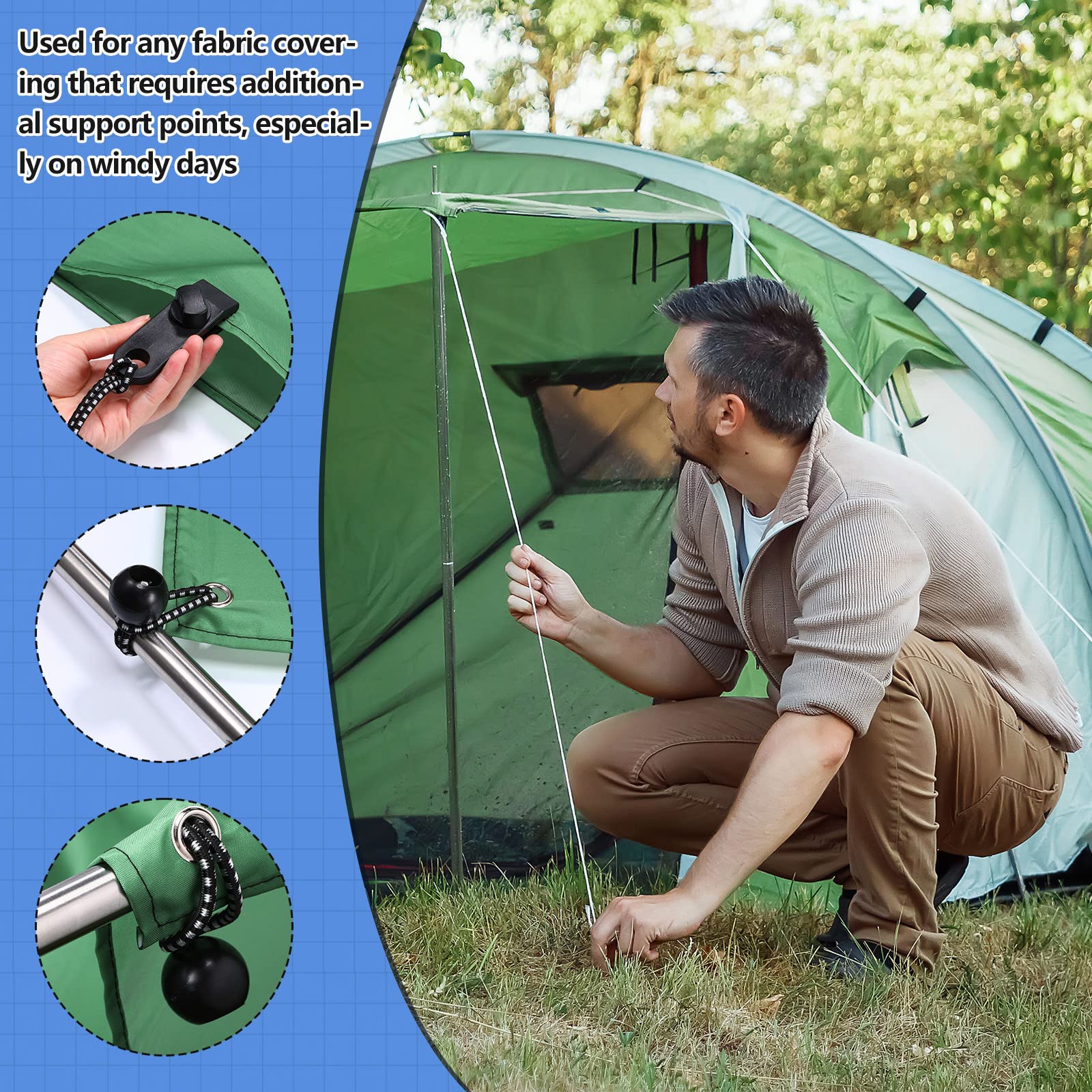 Yulejo canvas/car-cover clips fasten a vehicle cover securely.