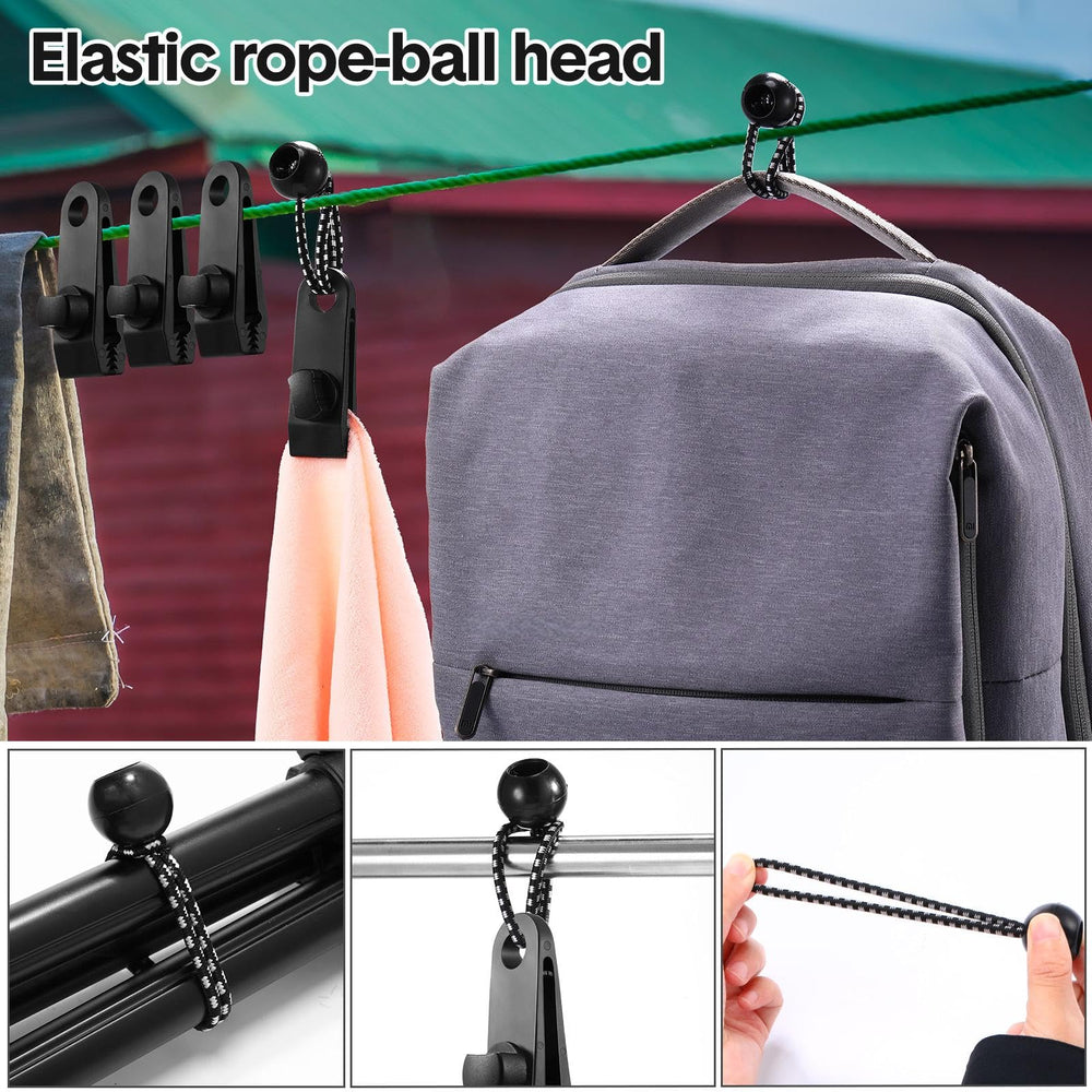 Yulejo tarp clips securing pool cover in windy conditions.