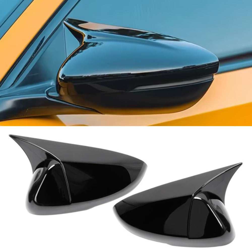 Yumzeco ox horn mirror covers on the left side add glossy black protection and style