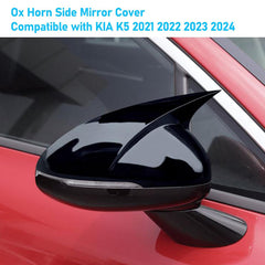 Yumzeco K5 ox horn carbon fiber pattern mirror cap for durability