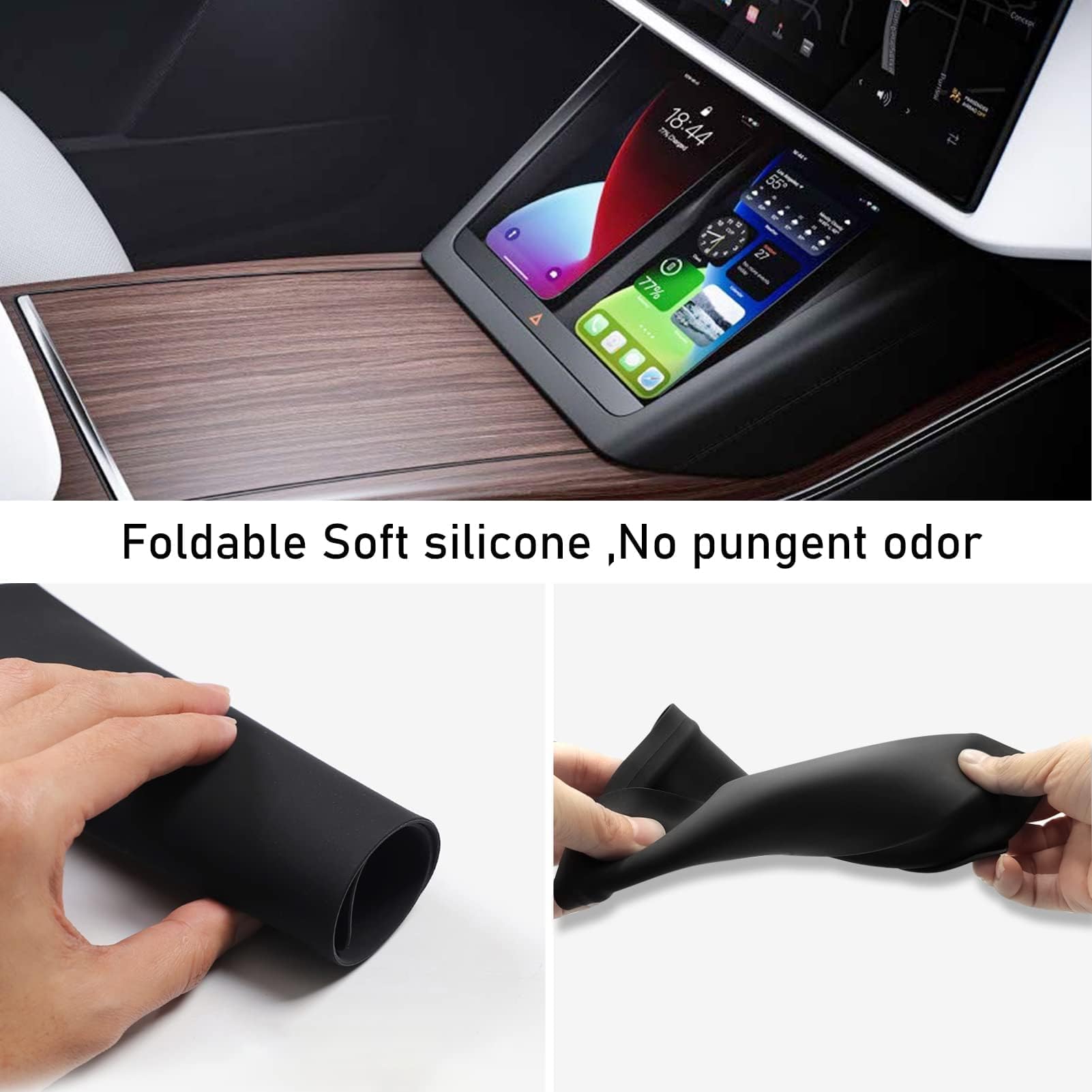 Yumzeco front charger mat for Model S/X compatible with 2021–2025 models