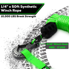 YUNFUER protective sleeve on rope minimizes wear and heat during pulls.
