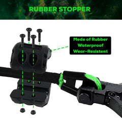 YUNFUER rubber stopper protects rope end during recovery and prevents slips.
