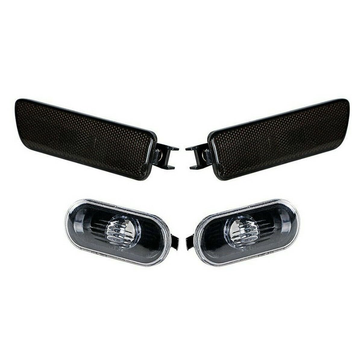 YUNHECAM fender right marker for VW Jetta MK4 with smoked lens boosts visibility at night