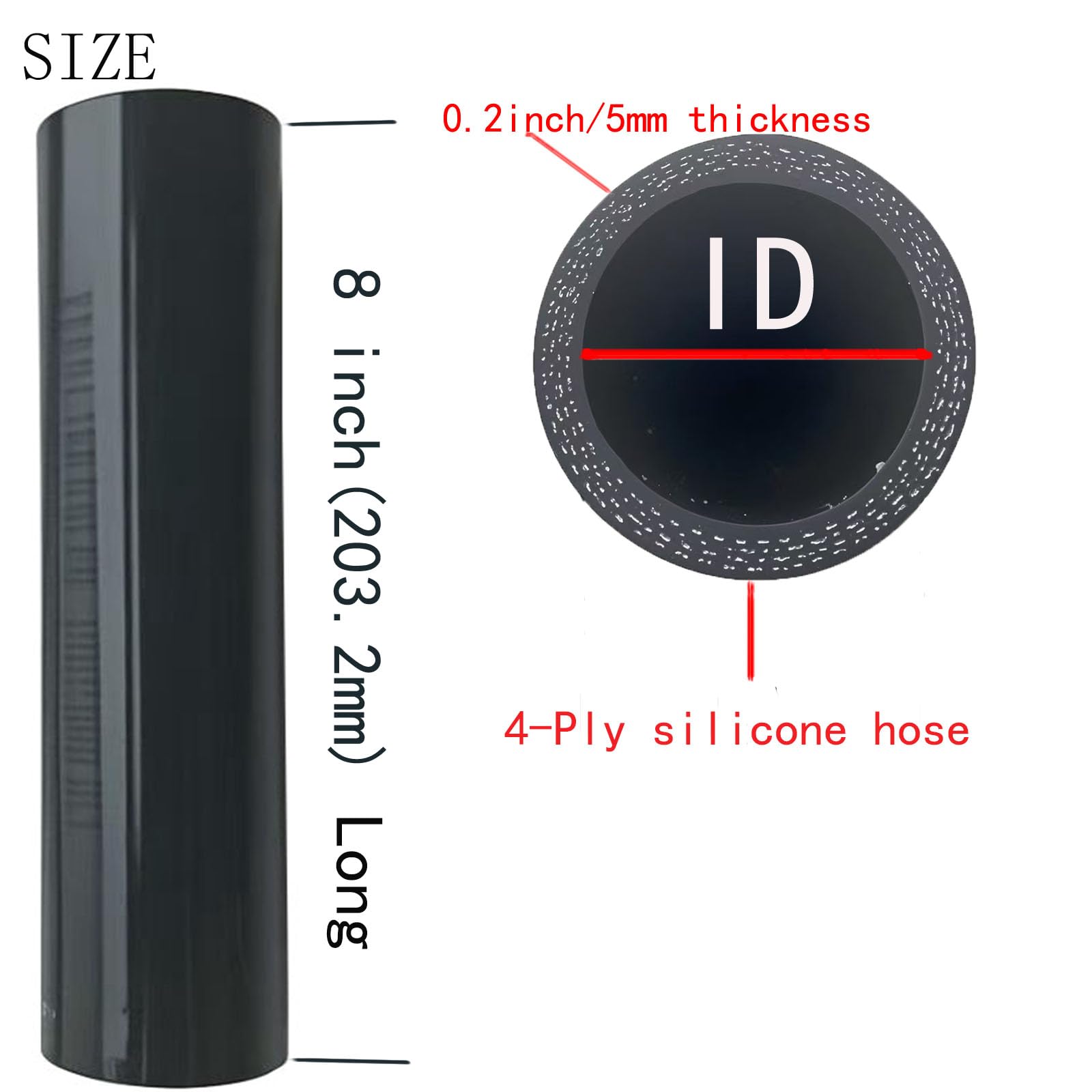 YUNLIANDA 4-ply reinforced silicone hose construction for durable high-temp performance.
