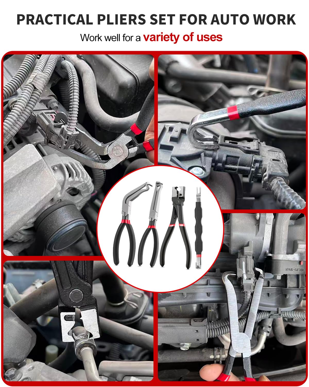 Yunlihua electrical connector disconnect tools enable one-handed disconnects in cramped engine bays.