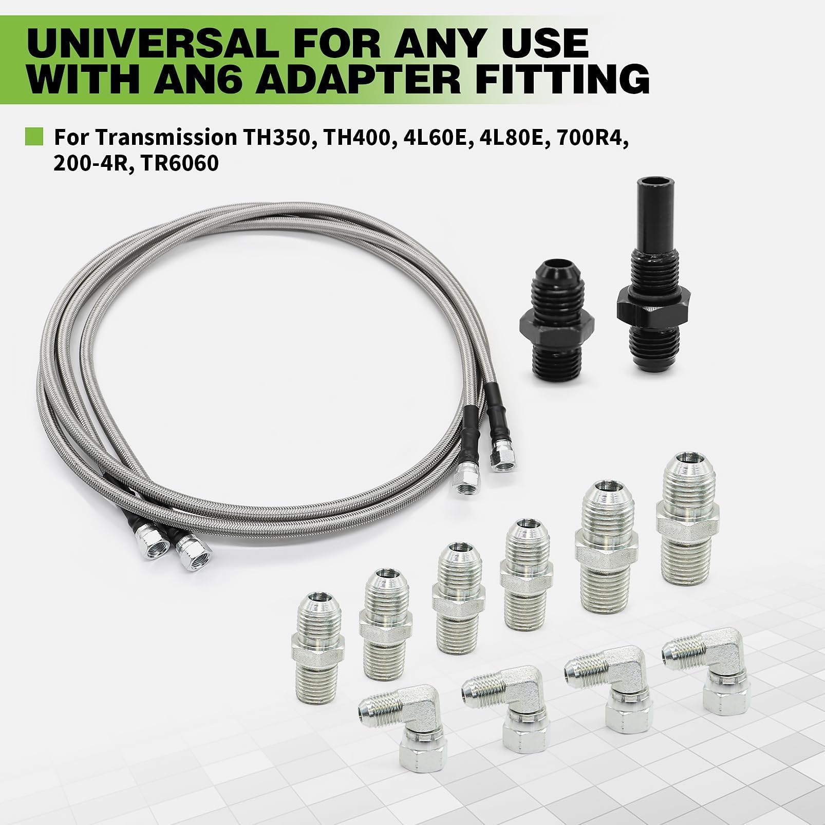 Yunnergo 6AN to 1/4NPT adapter fittings for versatile mounting options