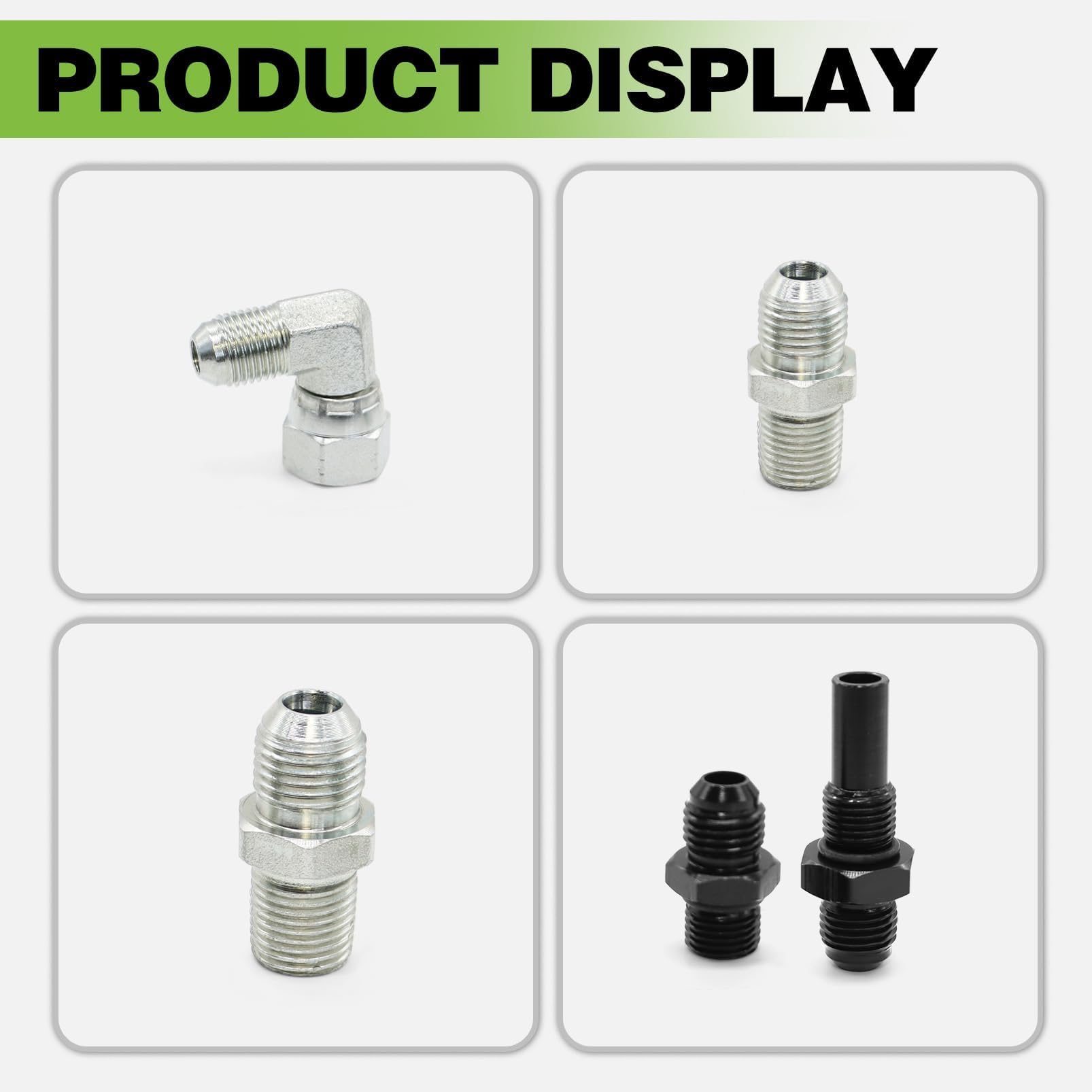 Yunnergo 6AN to 3/8NPT adapter fittings for broad compatibility