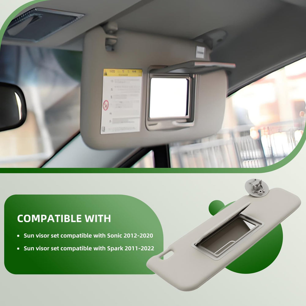 Yunnergo gray sun visor in-car use for comfortable, glare-free driving.