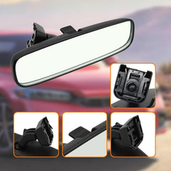 Yunnergo interior rearview mirror for Civic 2004-2005, close-up of snap-on design for easy replacement.