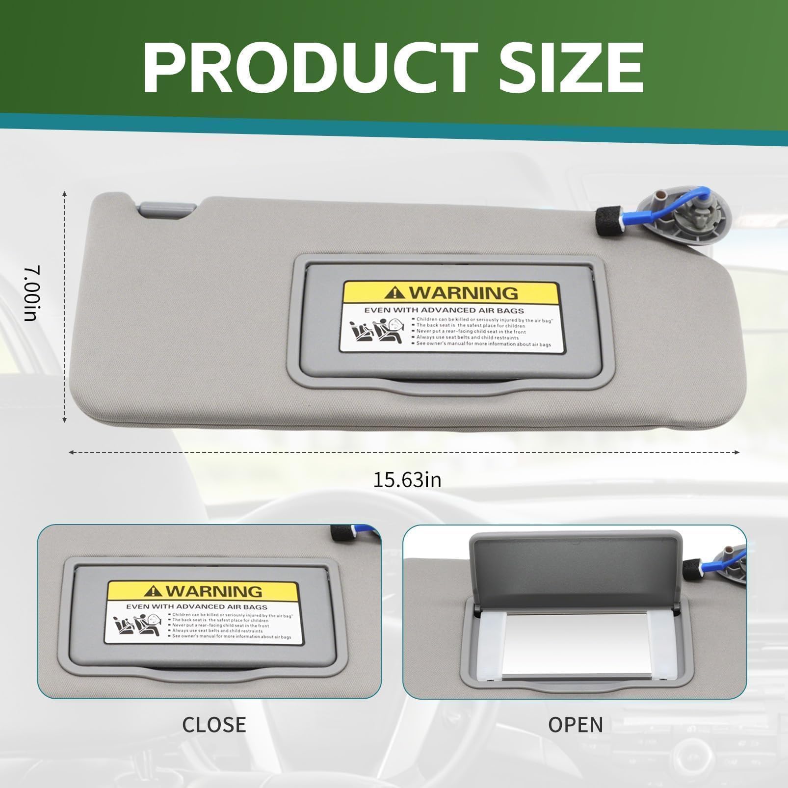 Yunnergo sun visor closeup shows a textured durable surface.