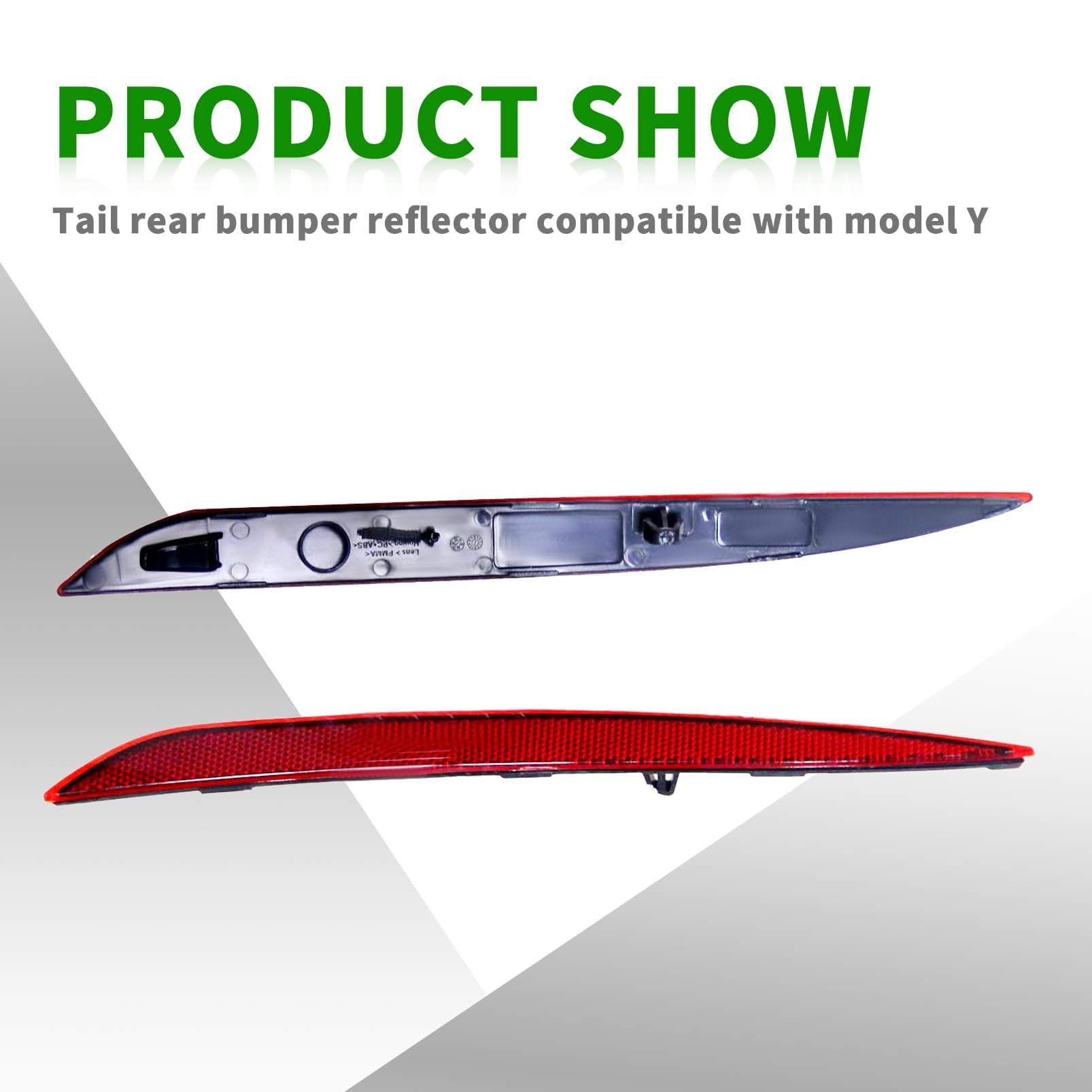 Yunnergo tail reflector red right for Model Y, enhancing night safety.