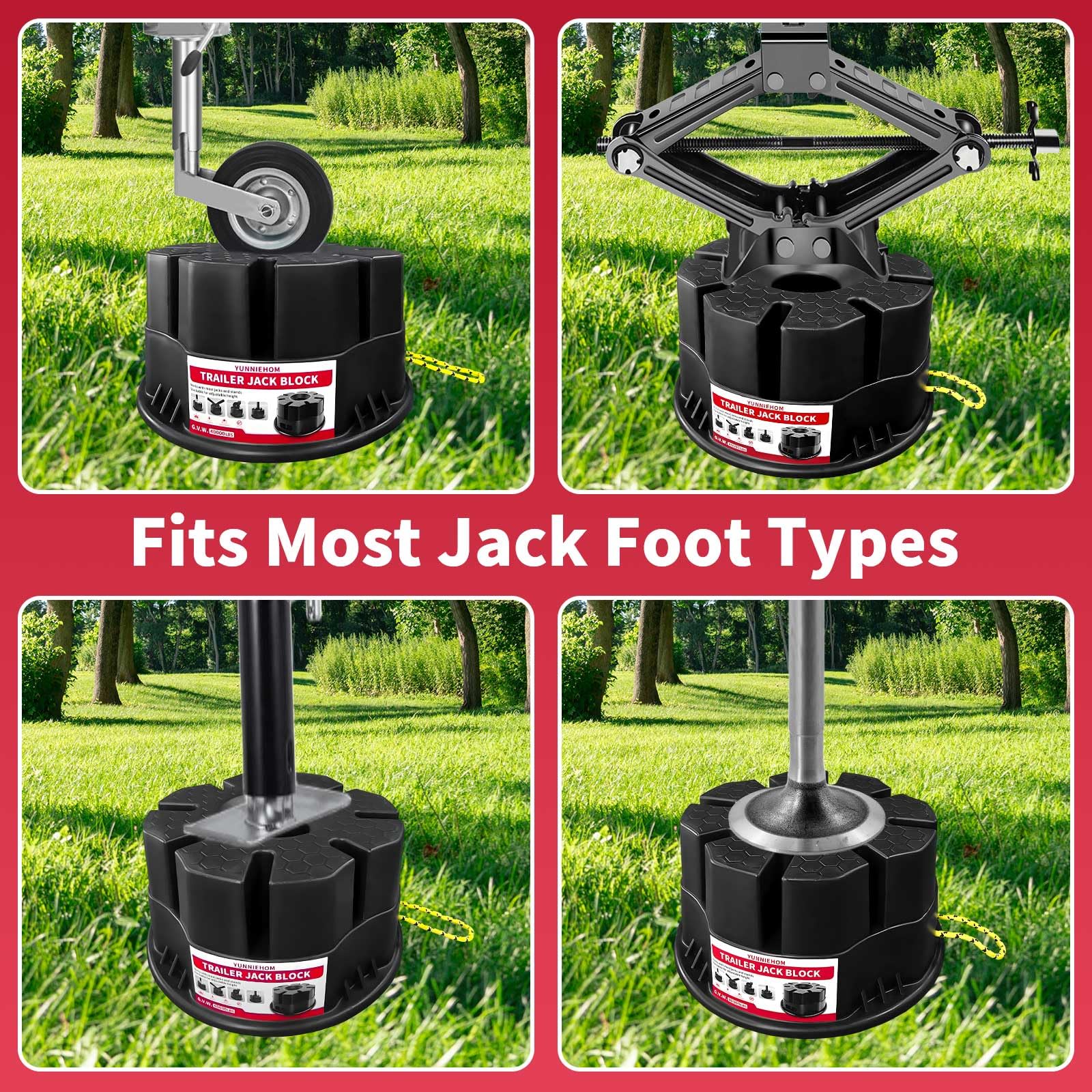 YUNNIEHOM 11.5-inch base provides solid support on grass or asphalt.