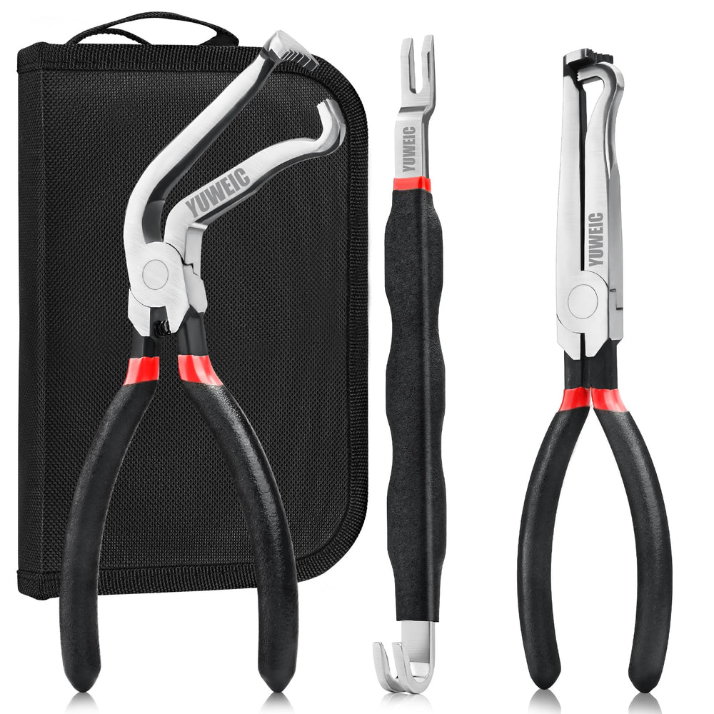 YUWEIC 60-degree angled-head pliers for precise disconnects in tight spaces.