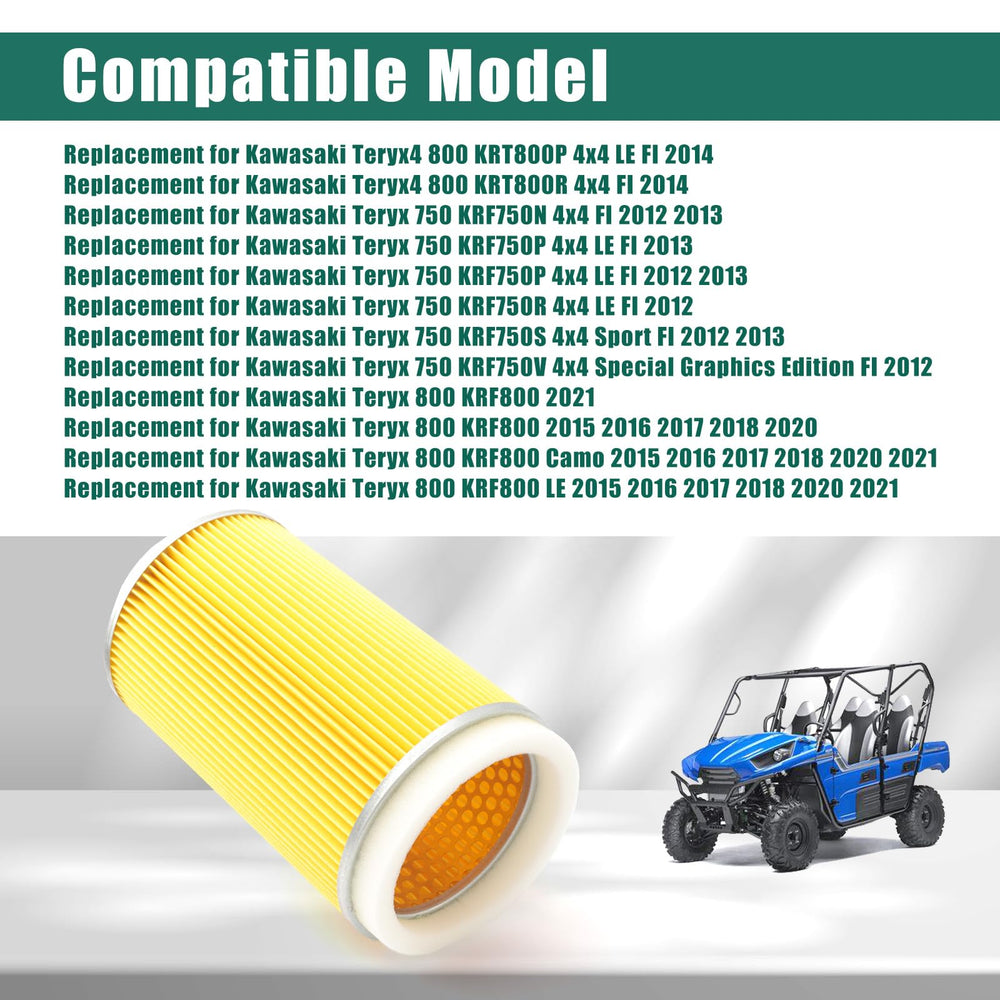 YUXIVCNE air filter compatible with Teryx KRF and KRT series for reliable fit and performance.
