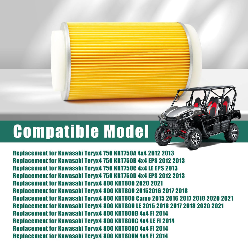 YUXIVCNE air filter design with dense filtration media for Kawasaki Teryx—superior filtration.