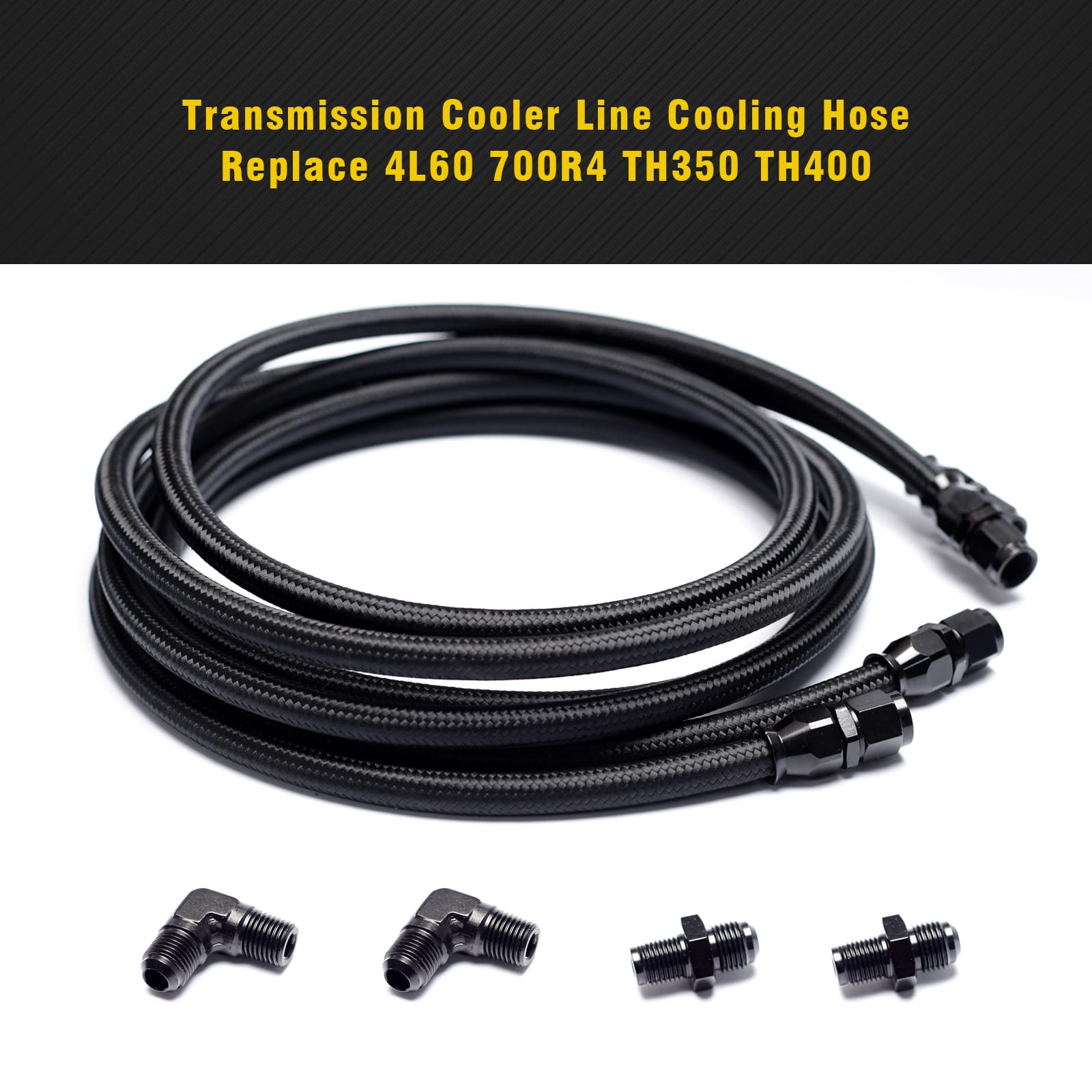 YUXIVCNE nylon outer with stainless braid for protected hose routing.