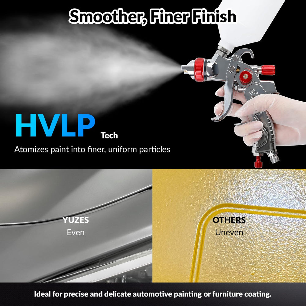 YUZES HVLP kit 600ml cup for longer spraying sessions