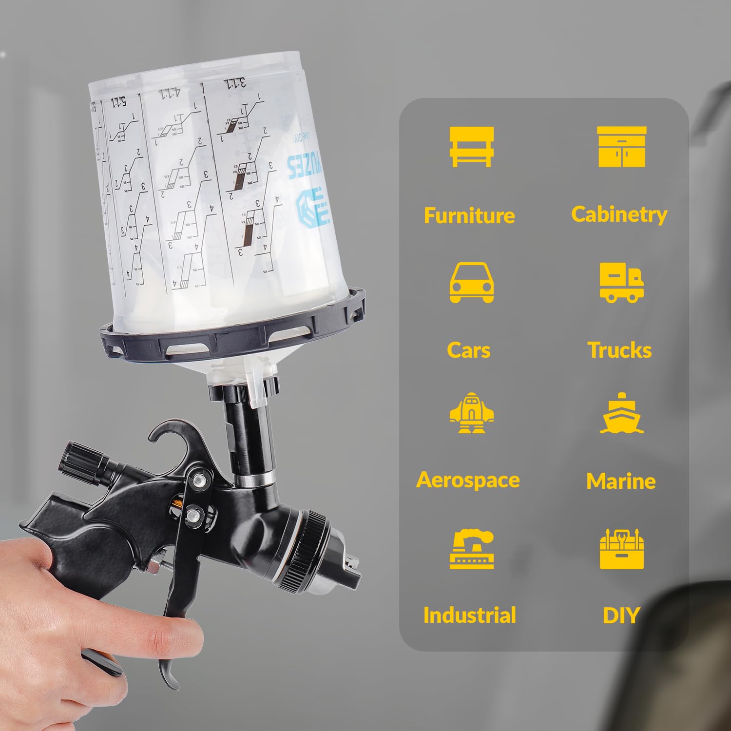 YUZES lifetime warranty supports long-term reliability of painting tools.