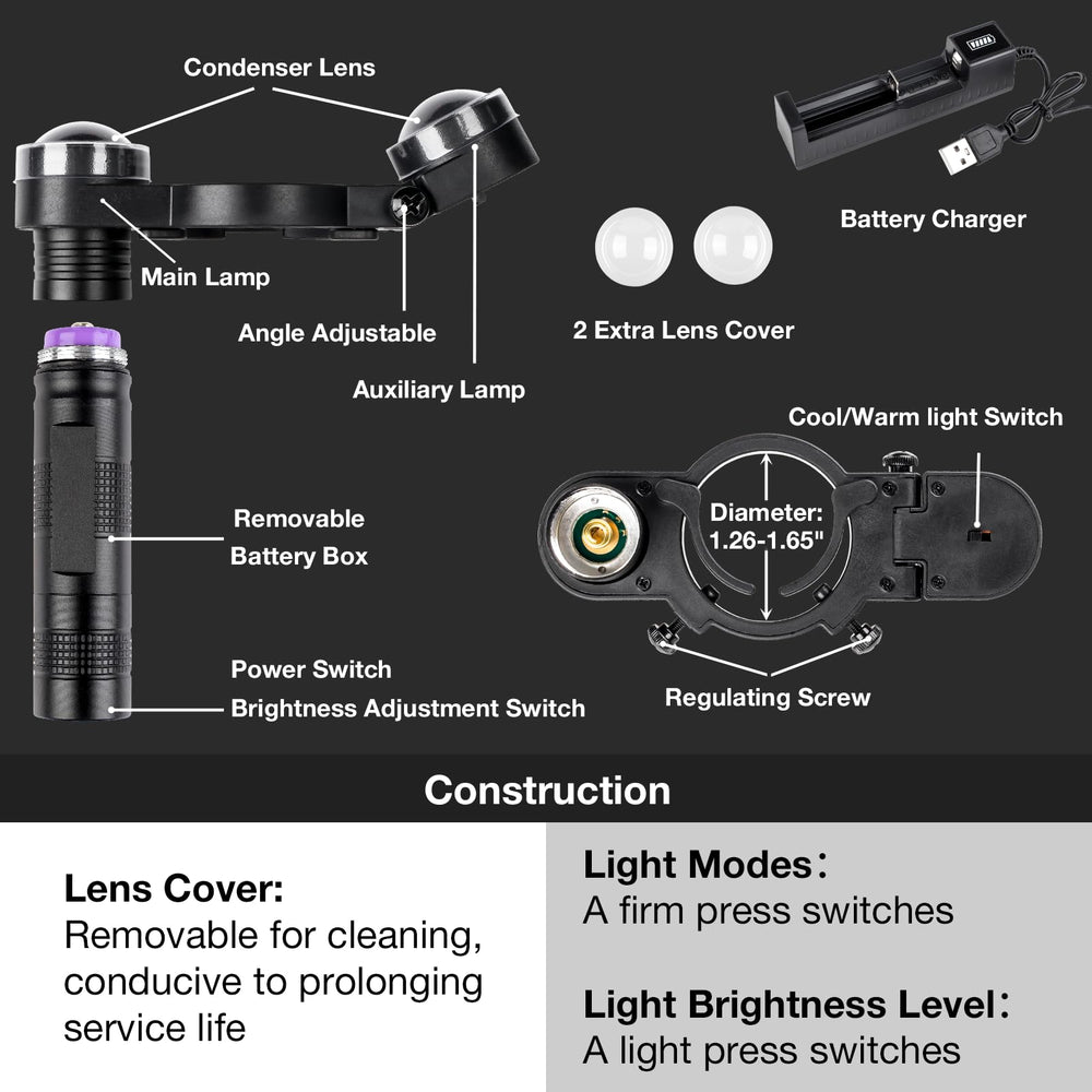 YUZES rechargeable battery and charger support long use sessions