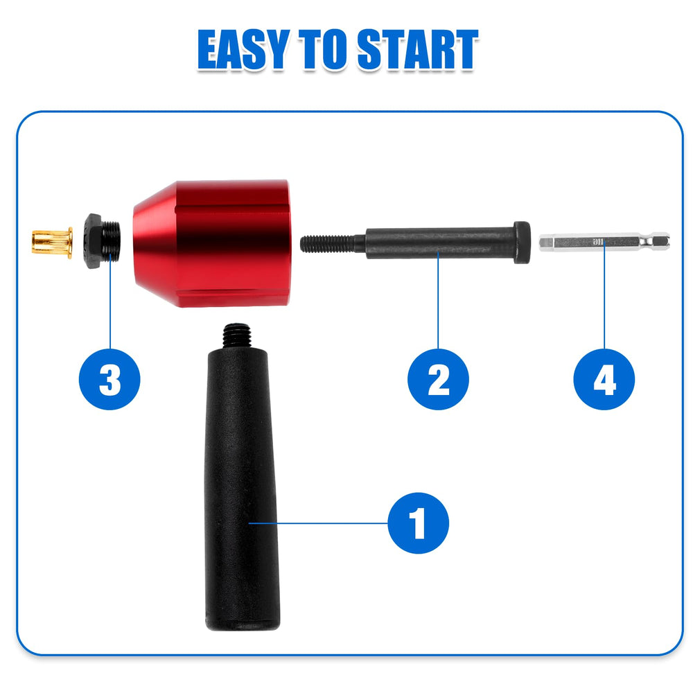 Compact design of YUZES rivet nut tool emphasizing lightweight form