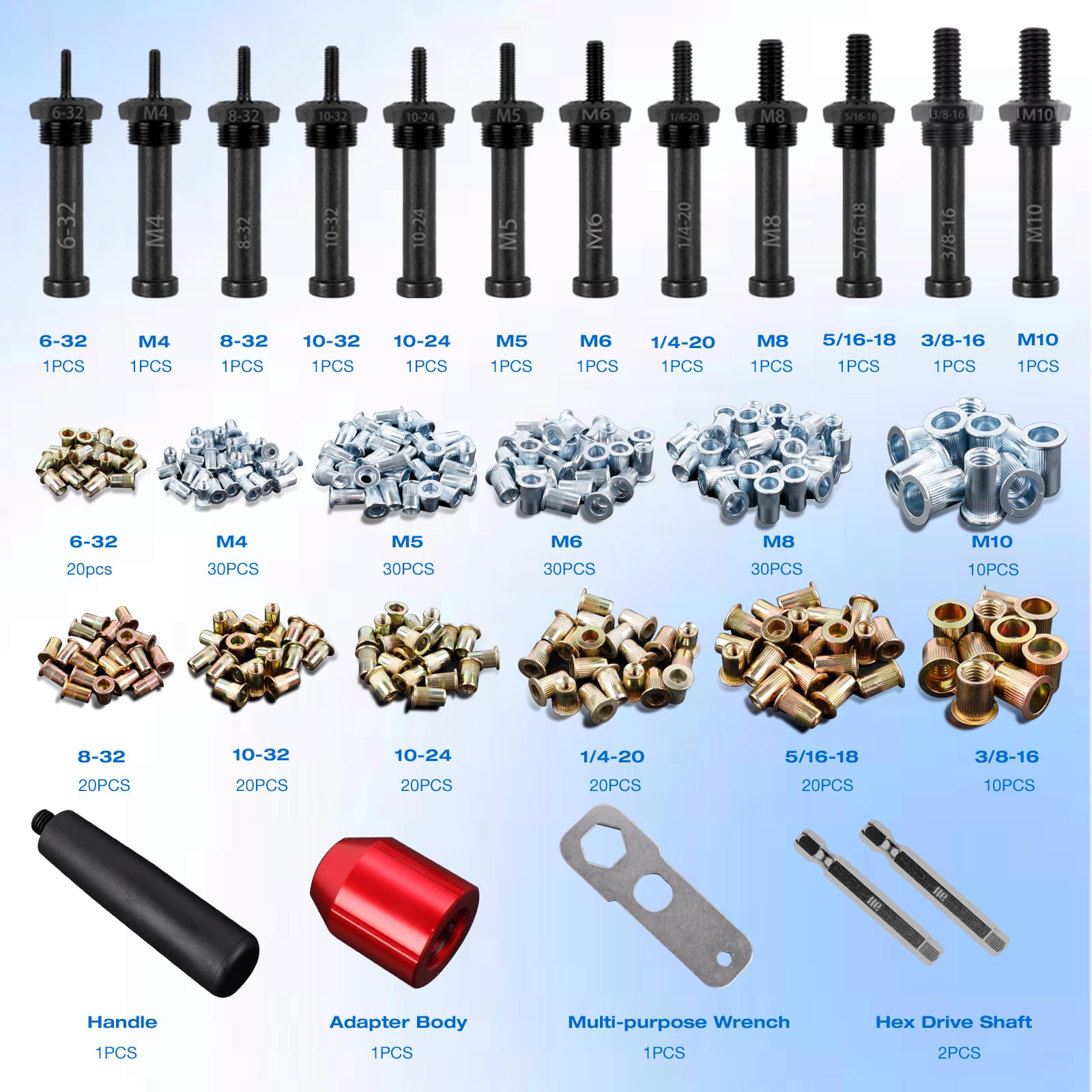 YUZES drive shafts compatible with hex drive systems