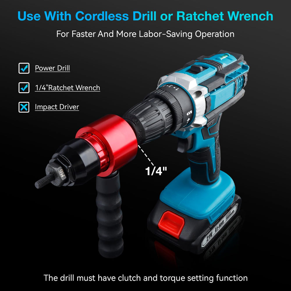 YUZES Rivet Nut Tool Kit includes 50 rivet nuts for quick project setup