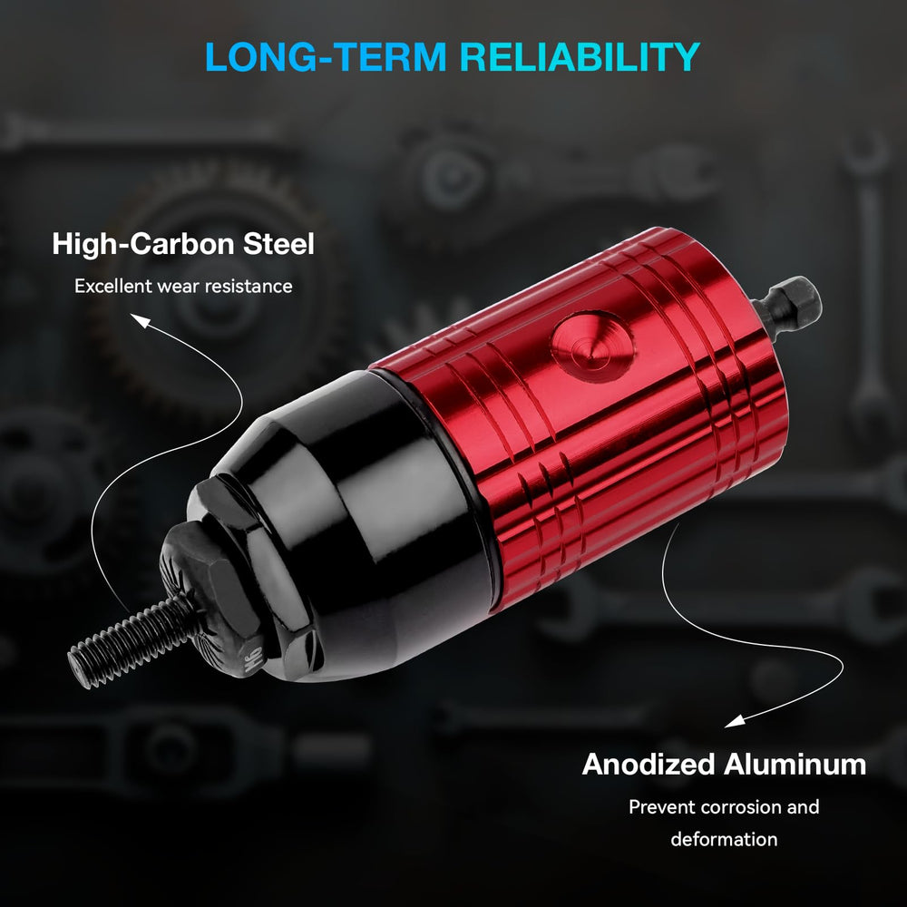 YUZES Rivet Nut Tool Kit features anodized aluminum body for durability