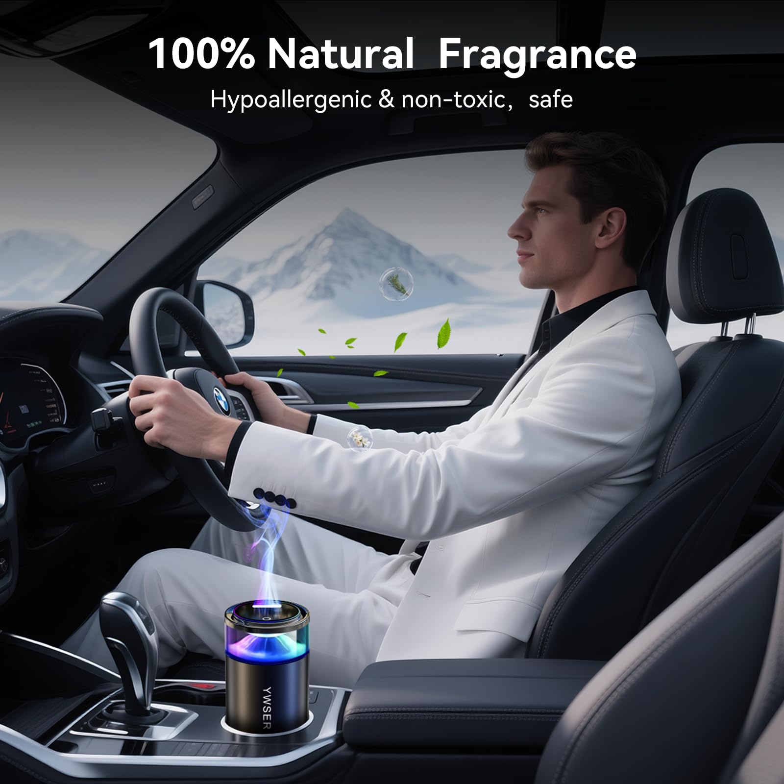 YWSER Snow Mountain design enhances car interior aesthetics