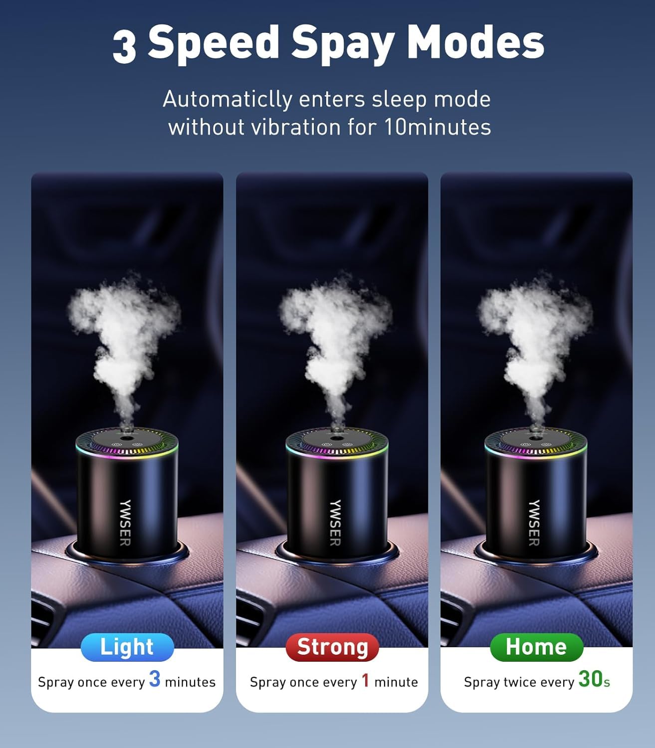 YWSER fragrance refreshes the car atmosphere during commutes and rides