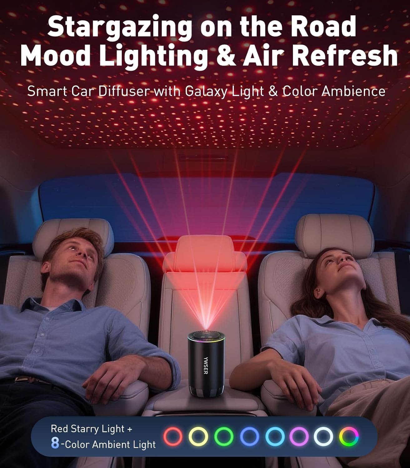 YWSER auto on/off sensor enables hands-free fragrance when you start or stop