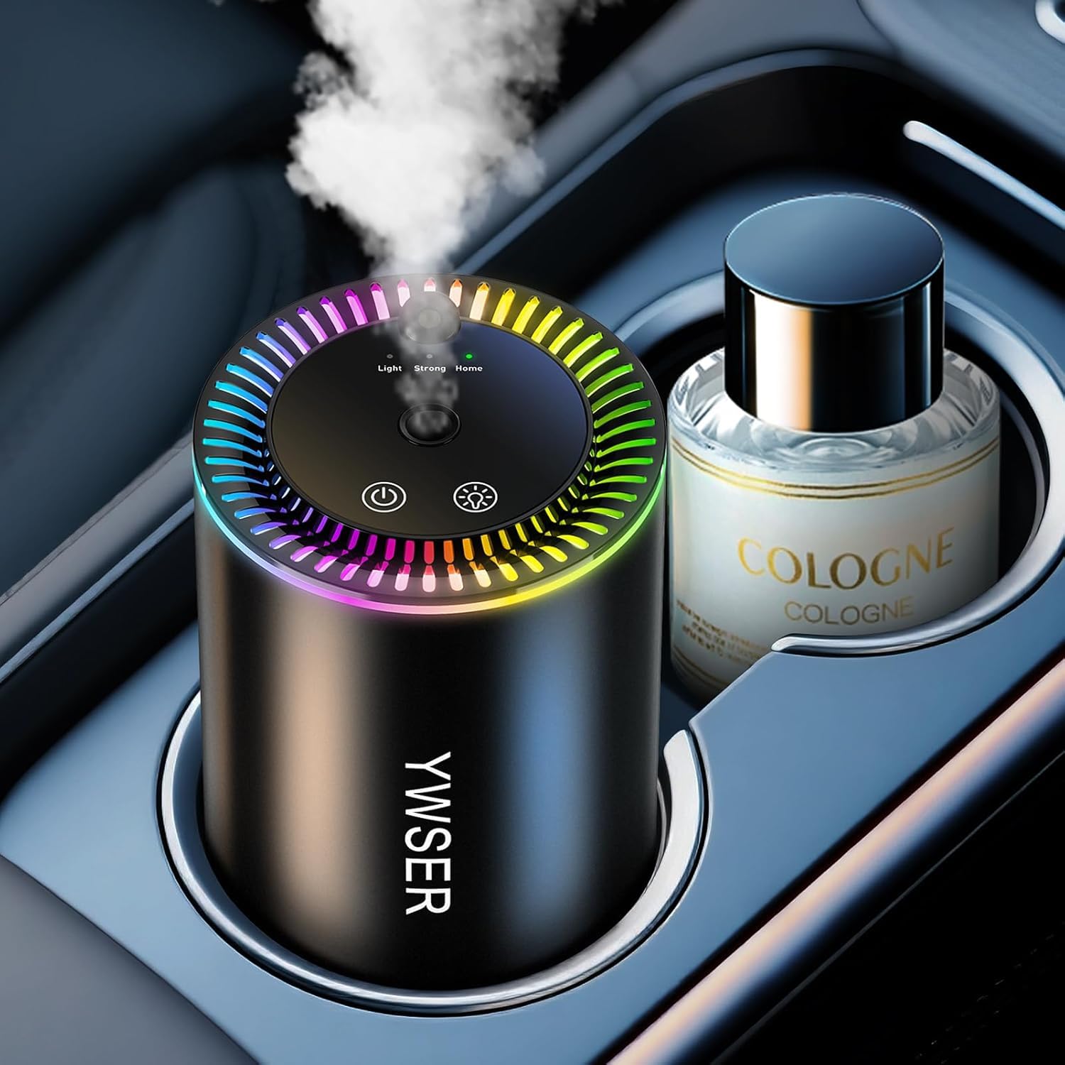 YWSER Smart Car Air Freshener with starry sky projector for ambient mood lighting