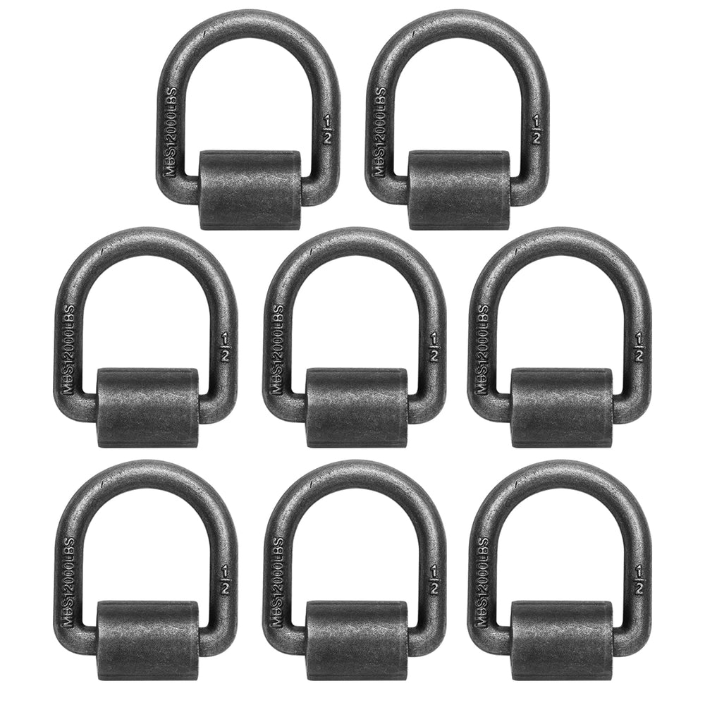 Ywvri half-inch weld-on D-ring eight-pack for secure trailer tie-down points