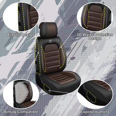 YWZQ full set backseat image demonstrates waterproof protection for five-seat cabin