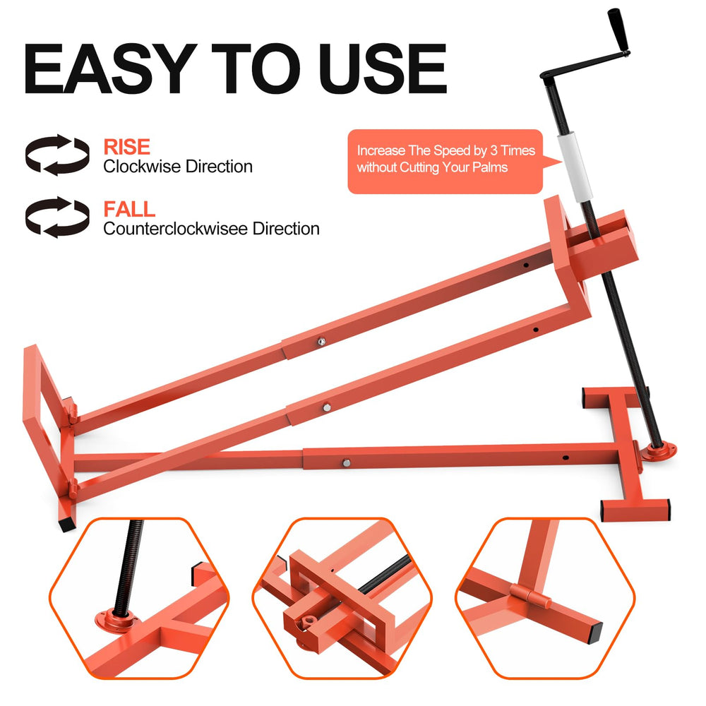 YXFAIRY wide anti-tip base supports larger mowers during lifting