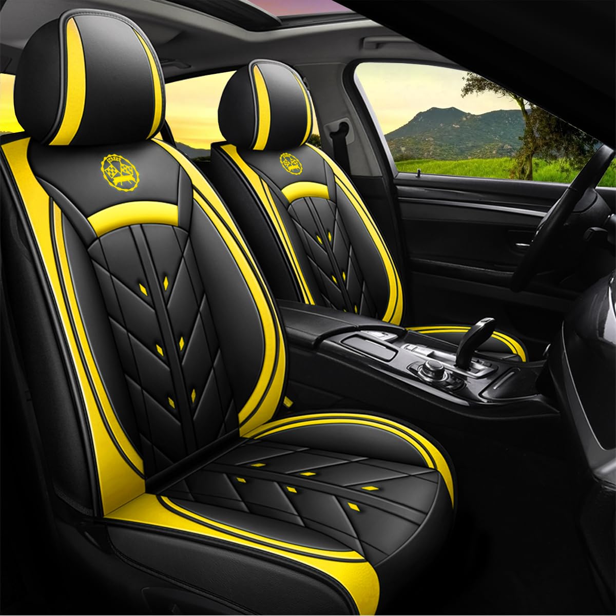 YXQYOEOSO full-set front seat cover enhances interior style and protection.