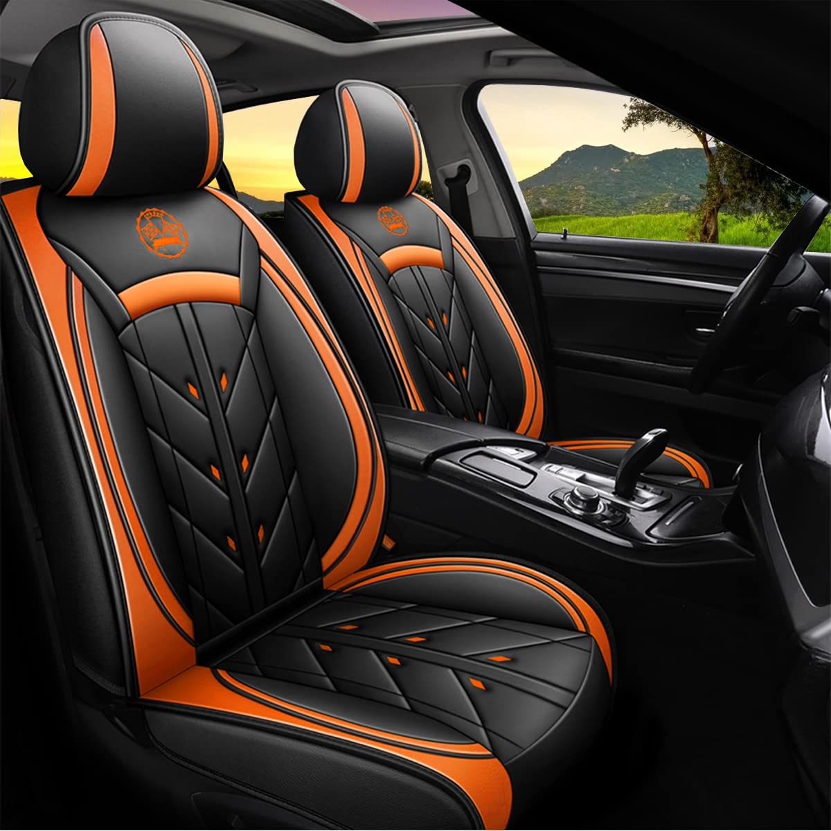 YXQYOEOSO leather front-seat cover adds style and spill protection for your driver’s area