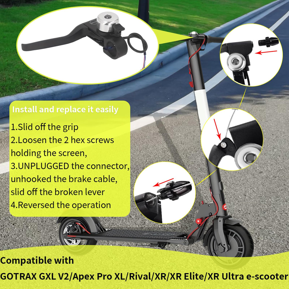 YYMTTOR brake lever with durable nylon and metal resists weather for GOTRAX