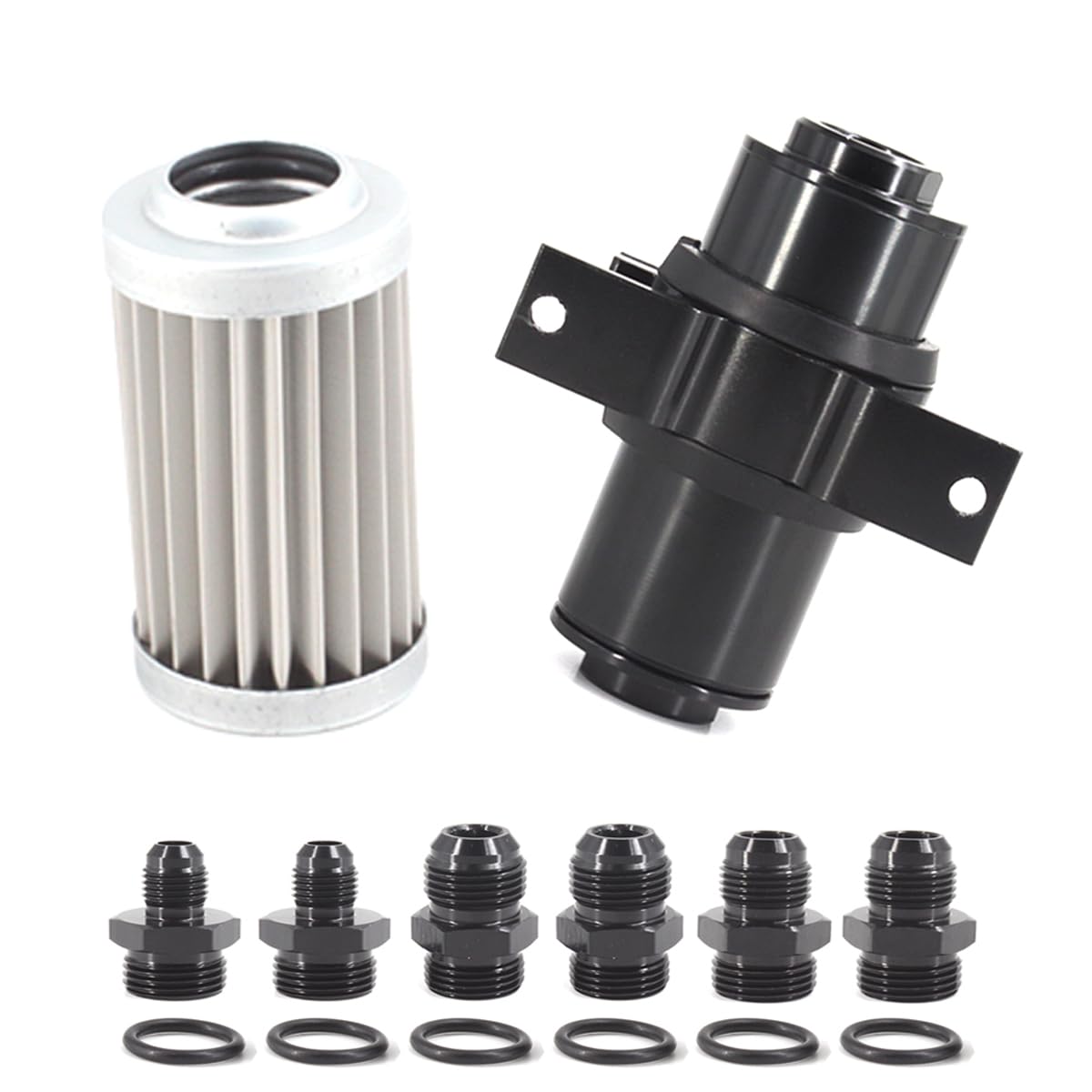 YYSSFM inline fuel filter housing with 10-micron filtration for clean fuel flow.