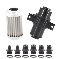 YYSSFM inline fuel filter housing with 10-micron filtration for clean fuel flow.
