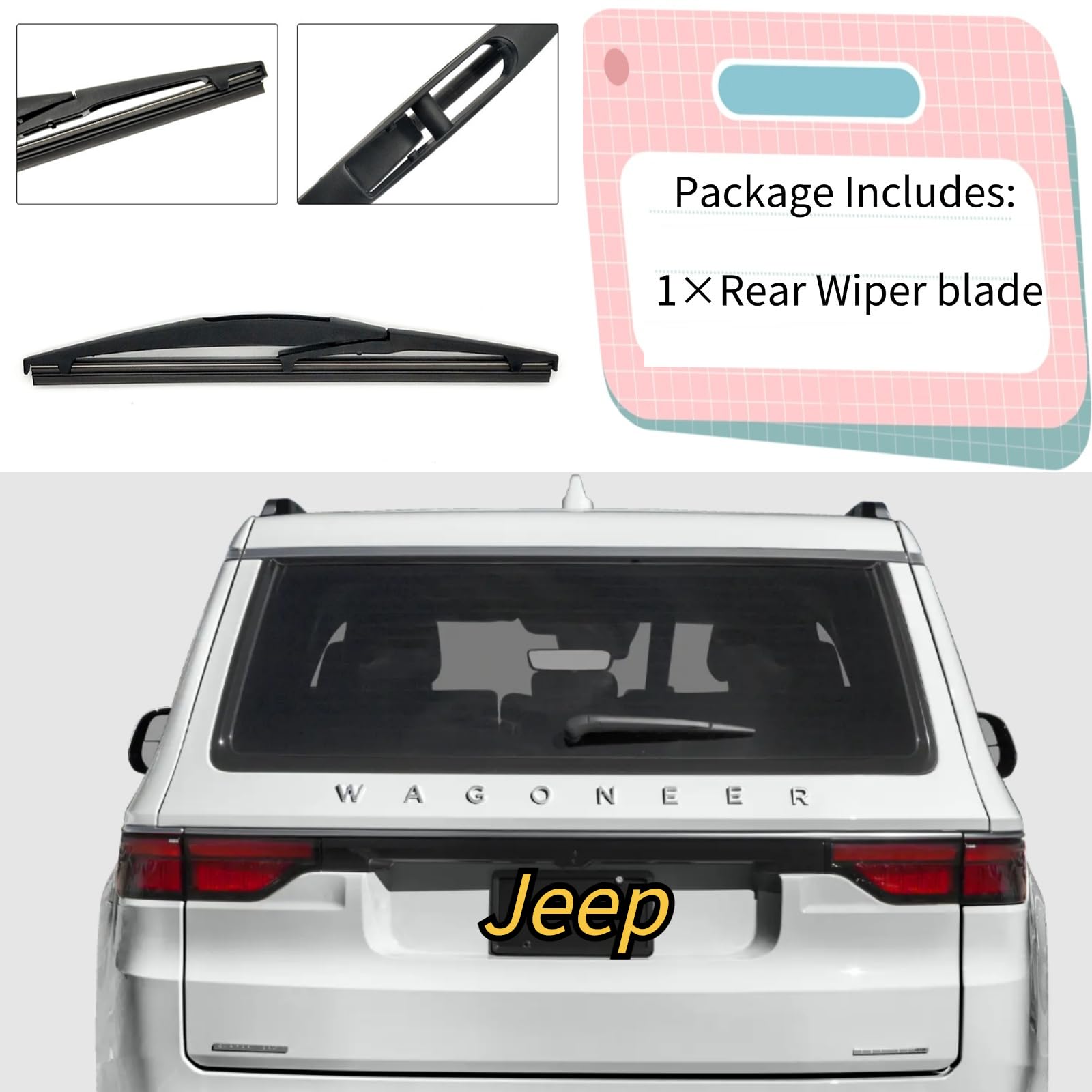 YYZYBB rear wiper blade for Wagoneer Series III 4x4, OEM-like performance.