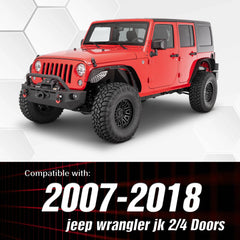 YZONA JK rear fender flare in textured black shields rear wheels from debris.