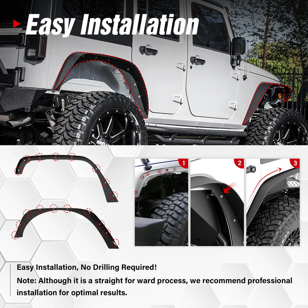 YZONA Wrangler with flares installed shows improved outdoor-ready look.