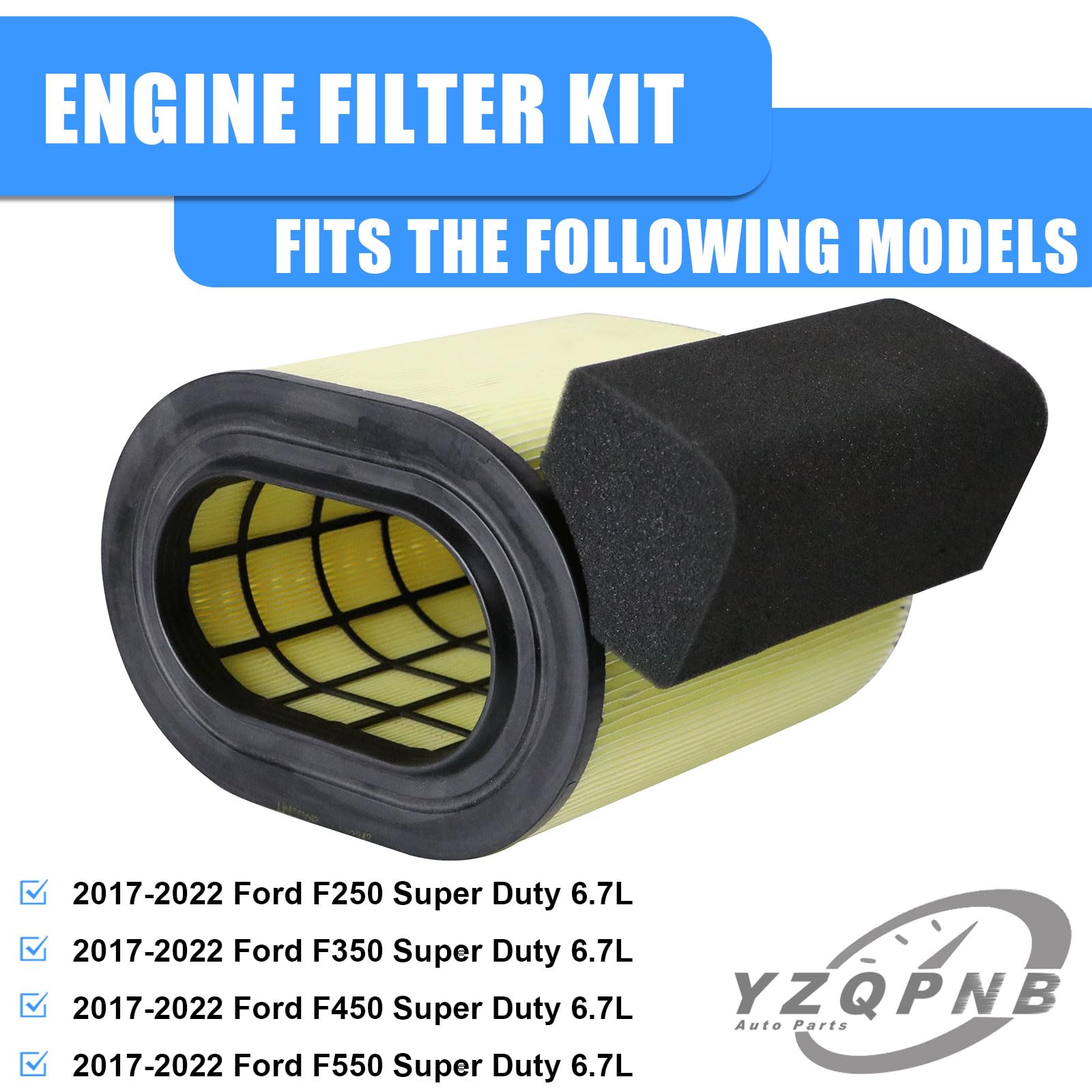 YZQPNB FA1927 air filter helps keep intake air clean for consistent performance.