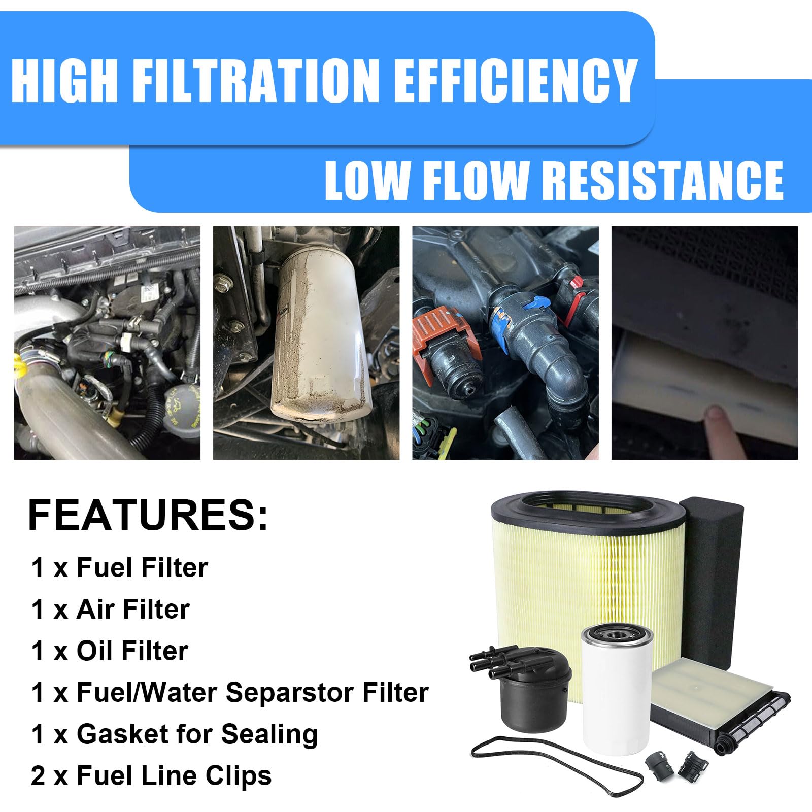 YZQPNB fuel-water-separator filter reduces water contamination in the fuel system.
